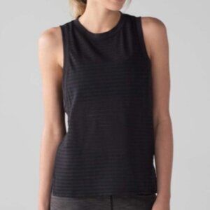 Lululemon Uncovered Muscle Tank Top Black‎ Lightweight Size 6